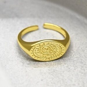 Sun and Moon Signet Ring